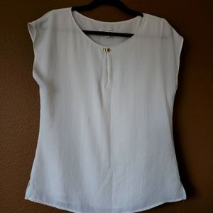 White silk top